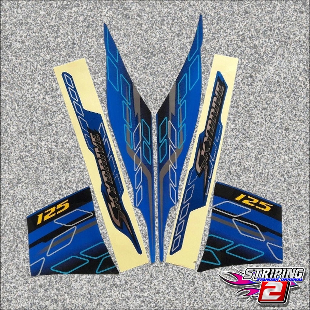 striping stiker SkyDrive biru