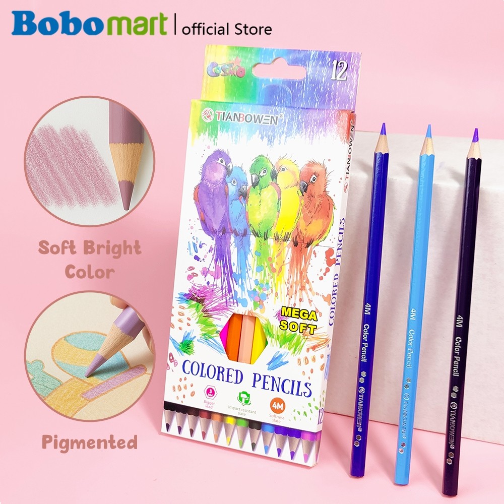 

BOBOMART Color Pencils Pensil Warna Tianbowen TB-8899-12 12 Warna