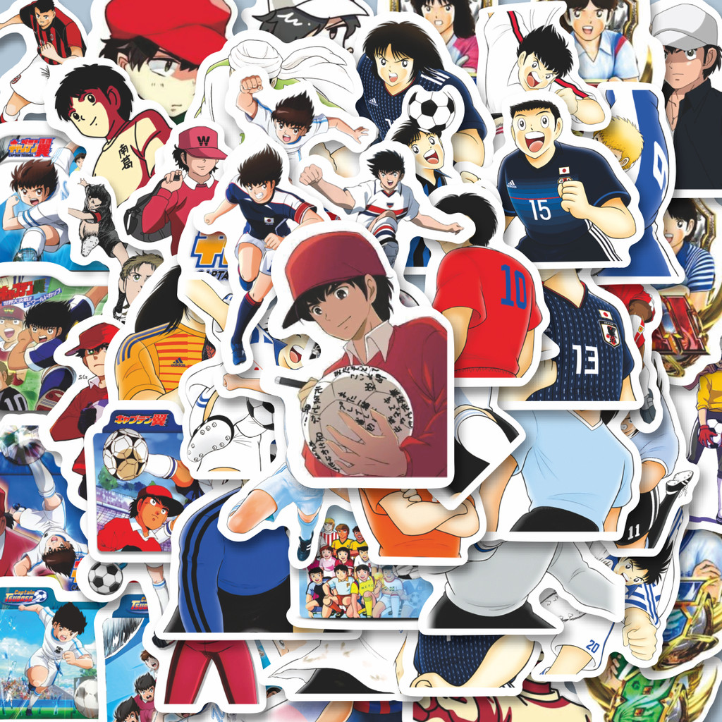 

100PCS Lucu Sticker Anime Captain Tsubasa Sticker Stiker Aesthetic Stiker Anti Air Stikers Berperekat Waterproof sticker decal buat Motor Helm Buku Journal Koper Casing HP Laptop Botol Minum Hadiah anak