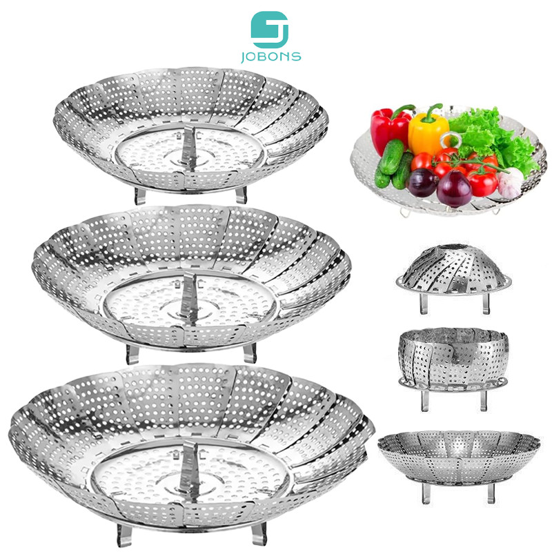 Kukusan Stainless Saringan Steamer Alat Kukus Serbaguna Kukusan Stainless Felxible
