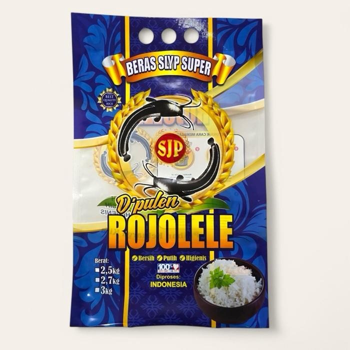 Sale 50 Pcs Kantong Plastik Kemasan Beras Rojolele/Rinjani/DaunSuji/Rojolele Hitam Ukuran 2-3kg - Ro