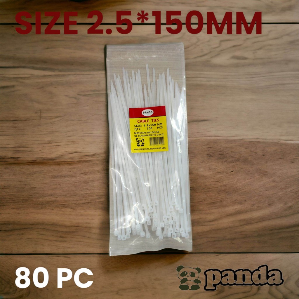 

KABEL TIES/CABLE TIES PANDA PUTIH UKURAN 2.5X150MM F9003W