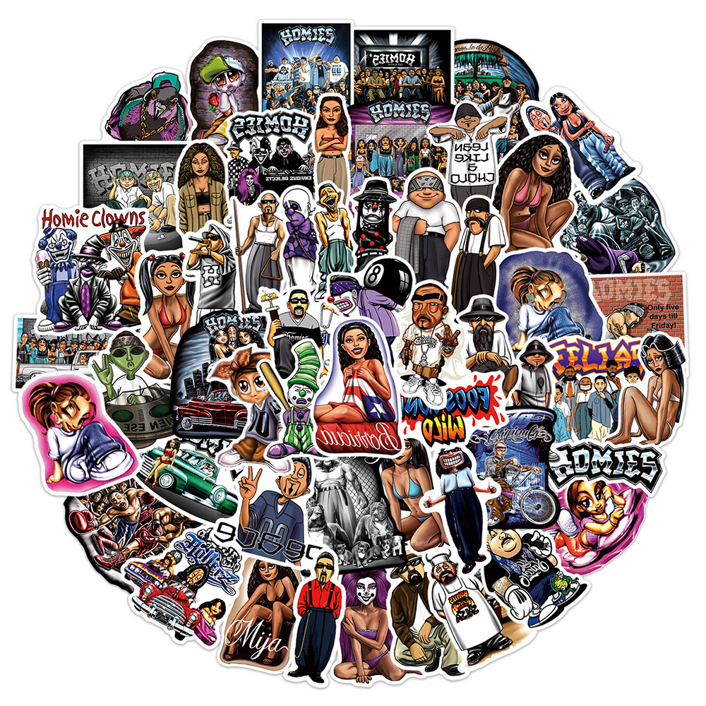 

10/30/50/100PCS Rap Greeting Homies Fun Brother Sticker DIY Snowboard Laptop Luggage Cartoon Graffiti Decals Sticker For Kid Toy