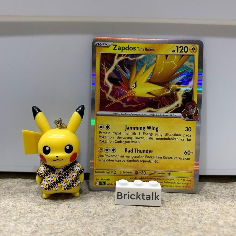 Kartu Pokemon TCG Zapdos Tim Roket R sv10s 054/138 , Kehadiran Juara team Rocket Trading Card Game I