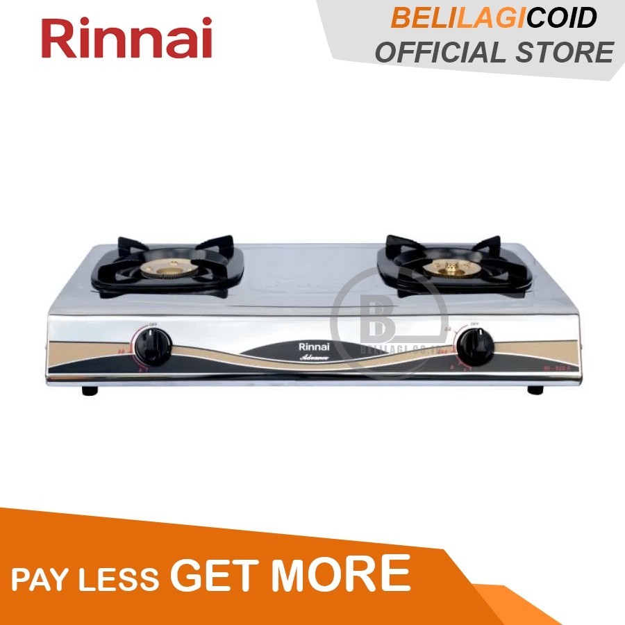 (ORI) Rinnai Kompor Gas 2 Tungku RI 522 A / Kompor Rinnai 2 Tungku RI-522A / Kompor Gas Rinnai ORIGI