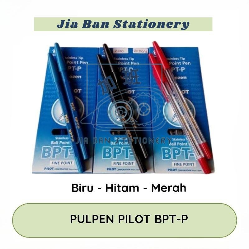 

Pulpen Pilot BPT-P 0.7mm Fine Point Bolpen Pena Hitam Biru | JiaBan