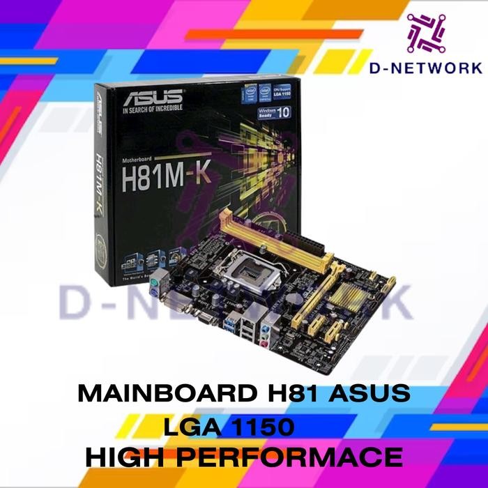 MAINBOARD MOBO H81 ASUS LGA1150 MOTHERBOARD CORE I3/I5/I7