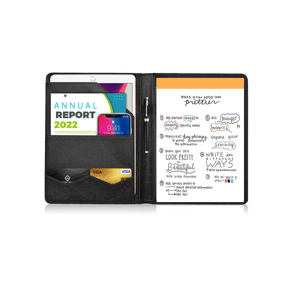 

Multifunctional A4 Conference Folder Business Stationery Folder Leather Contract File FoldersTravel Document Folder NEWYES 2024