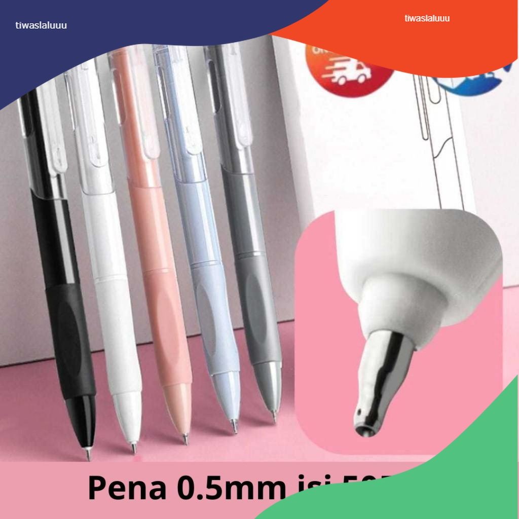 

KP170 - GEL PEN PULPEN GEL RETRACTABLE 5 WARNA 0.5MM 50 PCS