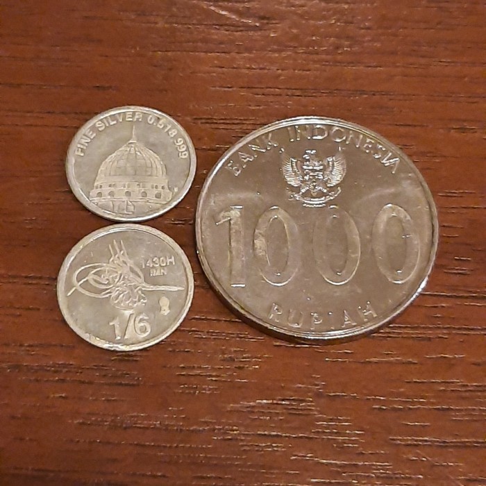 1/6 DIRHAM DANIQ IMN NABAWI KOIN PERAK FINE SILVER COIN (SB)