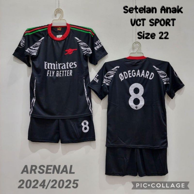 setelan jersey bola anak warna hitam terbaru