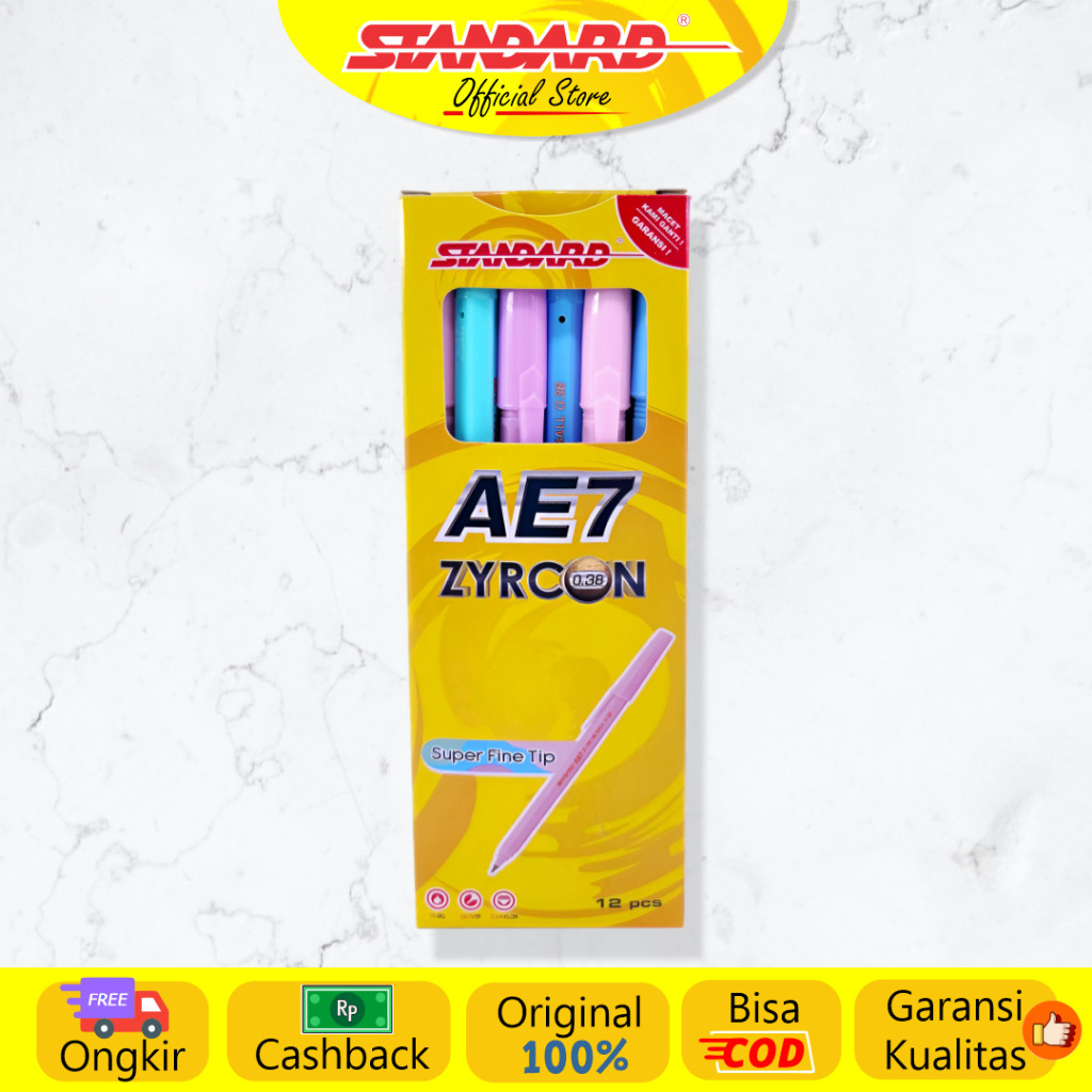 

Standard - Pulpen AE7 Zyrconball 0.38 ( Alat Tulis / Pen / Ballpoint / Pena )