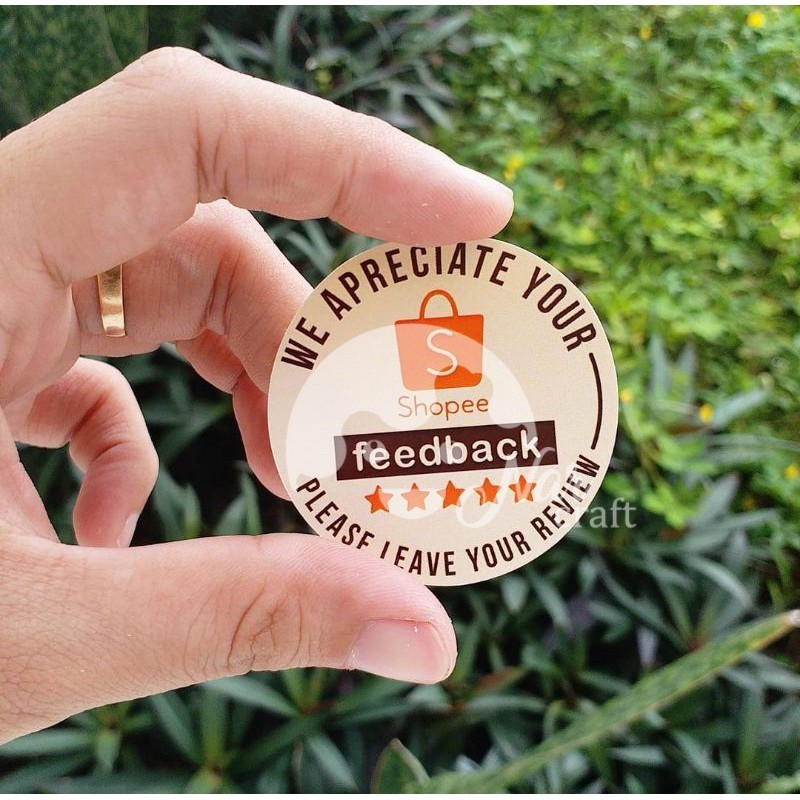 

STIKER SHOPEE REVIEW / FEEDBACK BULAT SIAP PAKAI READY STOCK