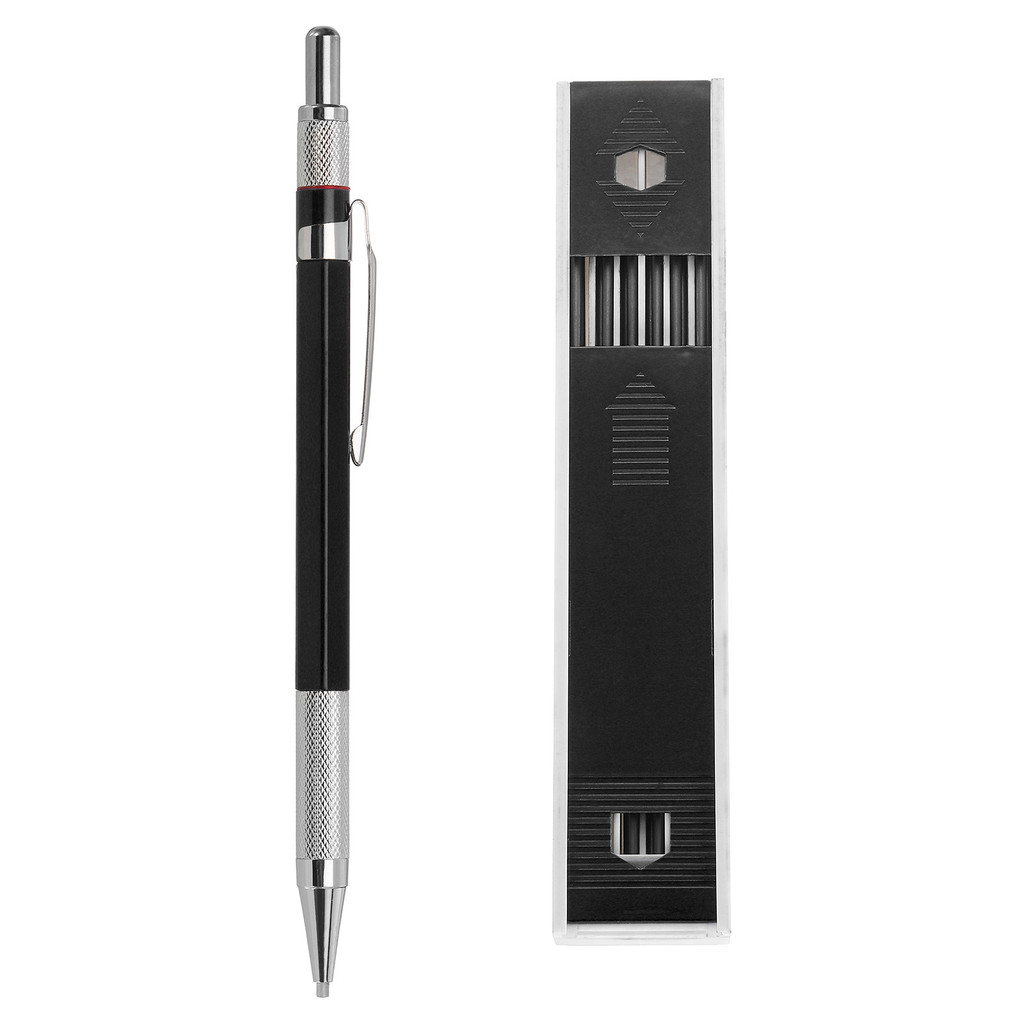 

Mechanical Pencil with 12Pcs HB Refills Write Smoothly Portable Pencil with Built-in Sharpener for Drafting Painting Designing