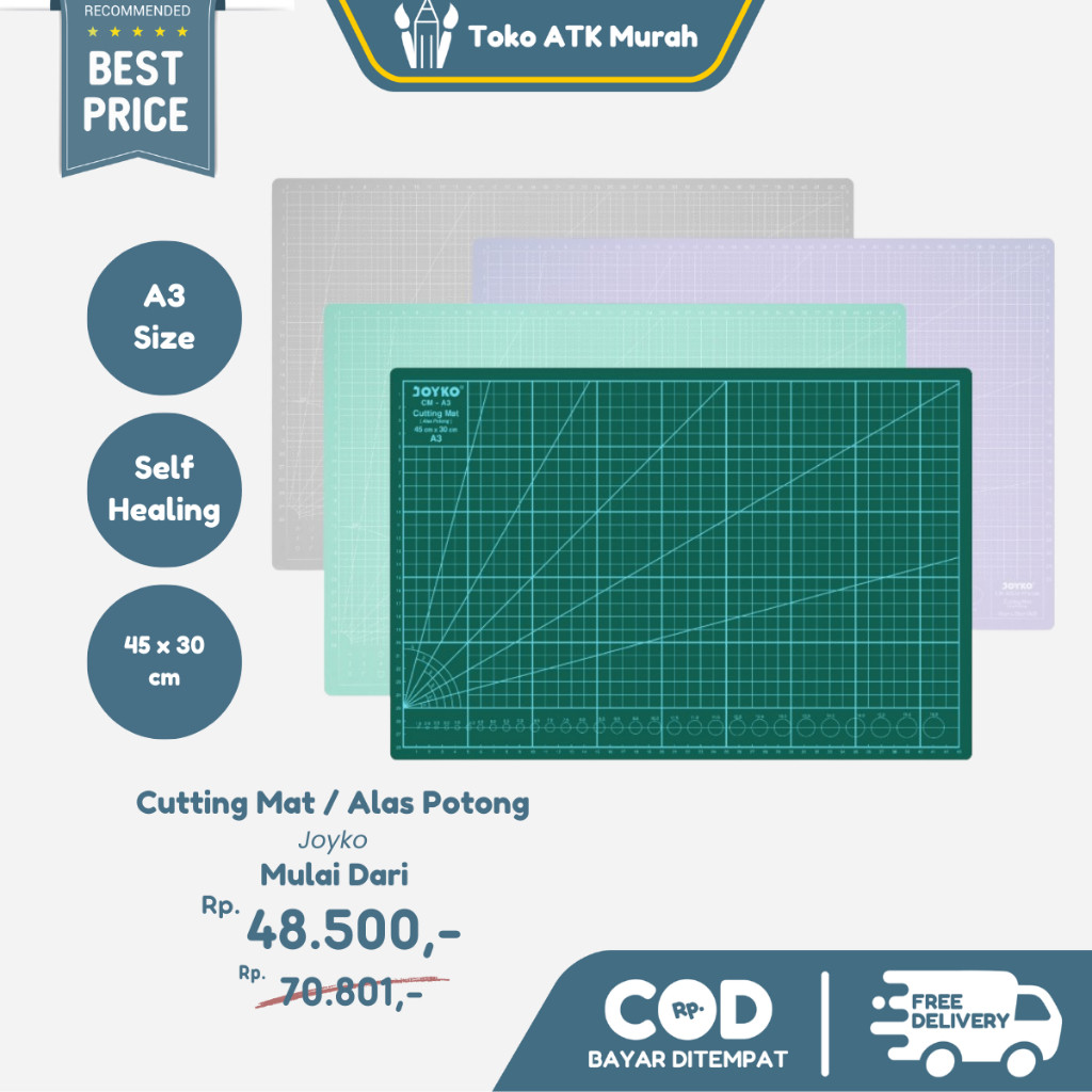 

Cutting Mat CM A3 Joyko Alas Potong Cutter Self Healing