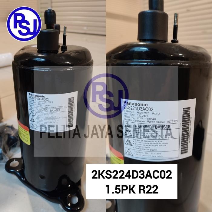 Kompresor Panasonic 2KS224D3AC02 / Compressor Panasonic 2KS224D3AC02 / 2KS224 / 1.5PK / R22 / 2KS224