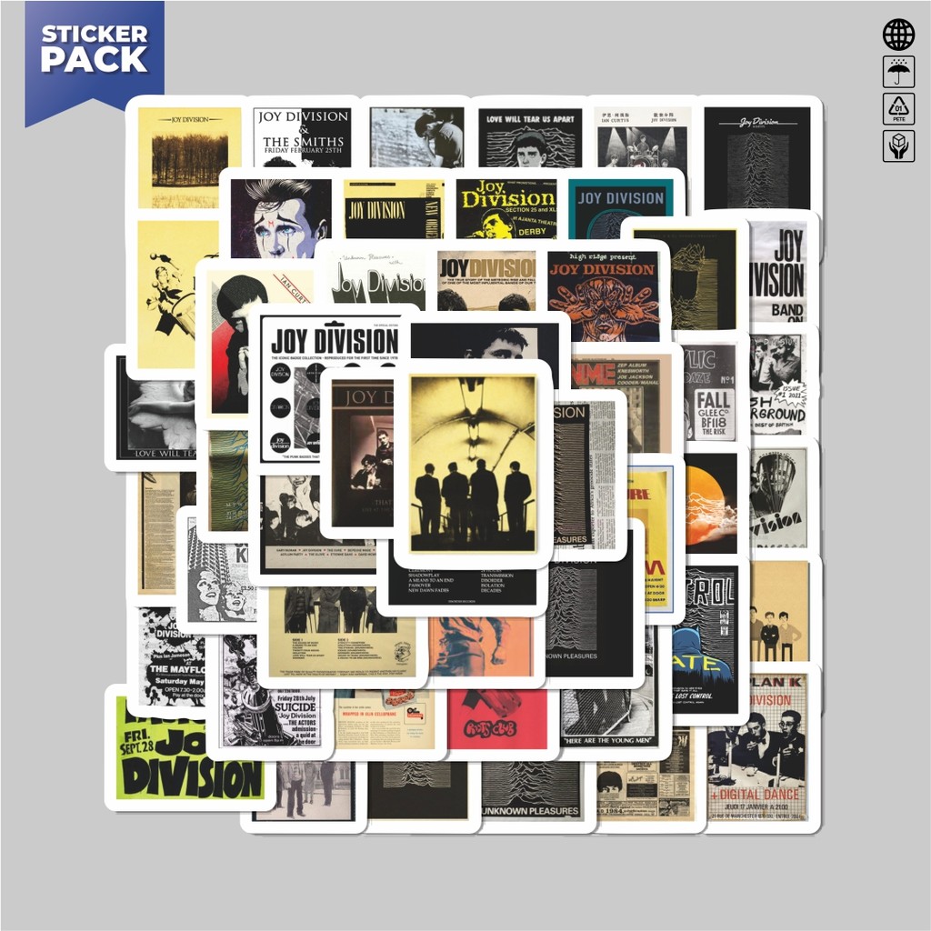 

[100PCS]Stiker Pack Stiker Vintage Poster Division Joy Happy Aesthetic Vinyl Anti Air Dekorasi Sticker Laptop Buku Journal Koper Helm Casing HP Gitar Helm Skateboard