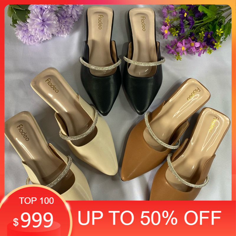 sandal dan sepatu murah Fld Bustong Tali Titian 2 Cm Wanita Elegan nyaman dan trendy