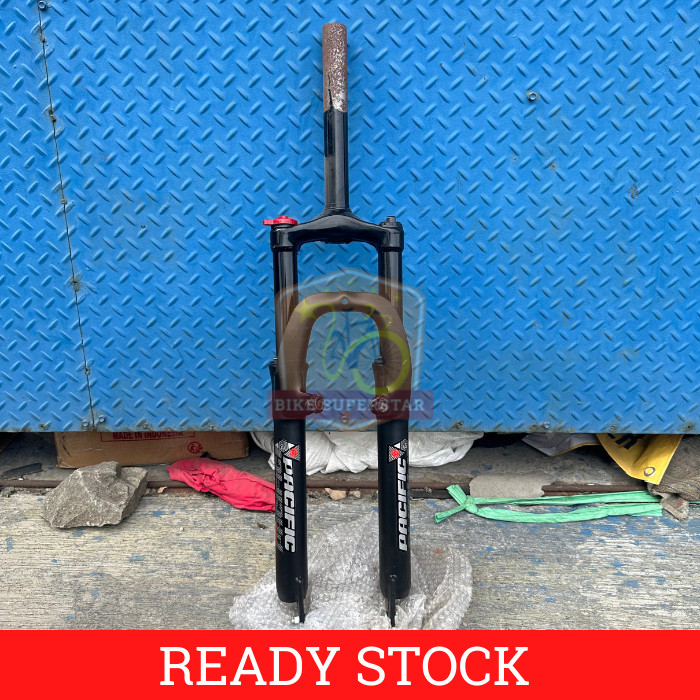 Fork Garpu Sepeda Gunung Pacific MTB 27.5 Disc V Brake Lock Out