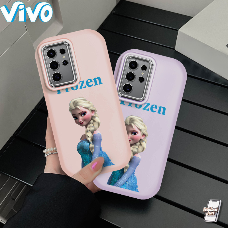 Kartun Animasi Disney Frozen Princess Case for Vivo Y95 Y91C Y36 Y35 Y27 Y28 Y22 Y21 Y20 Y17S Y17 Y1