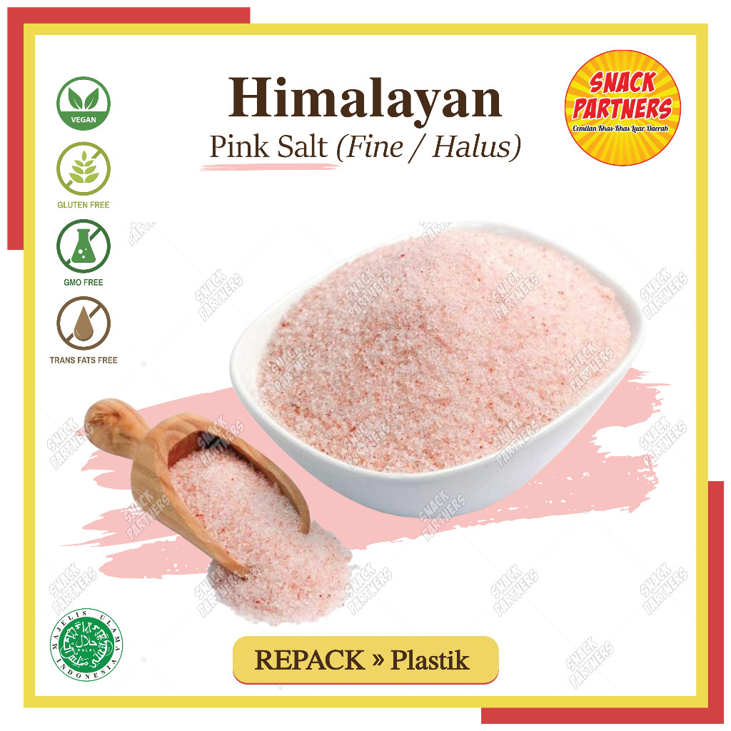 

HIMALAYAN PINK SALT 1 KG - Fine Texture - Garam Halus Organik Organic Natural Himalaya - BANJARMASIN 1KG