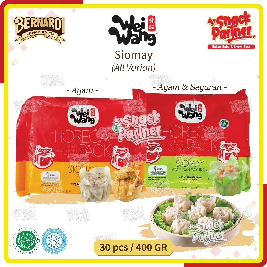 

WEI WANG HORECA - SIOMAY 30 PCS / 400 GR by BERNARDI Horeca Pack Ayam Sayur Chicken - Steam Dikukus Deep Fry Digoreng - FROZEN FOOD Chicken Vegetables WEIWANG
