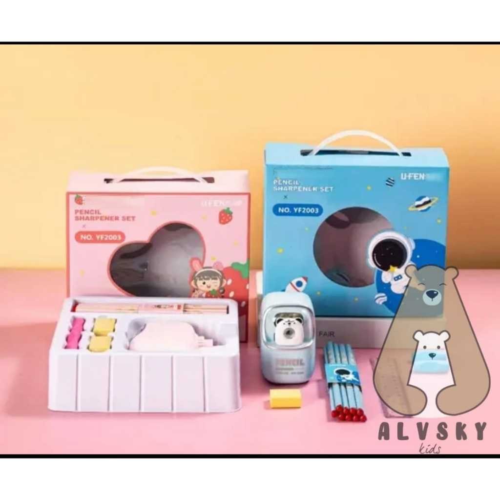 

ALVSKY STATIONERY SET 5 IN 1 RAUTAN PENSIL 12 PCS PENGHAPUS / SET ALAT TULIS