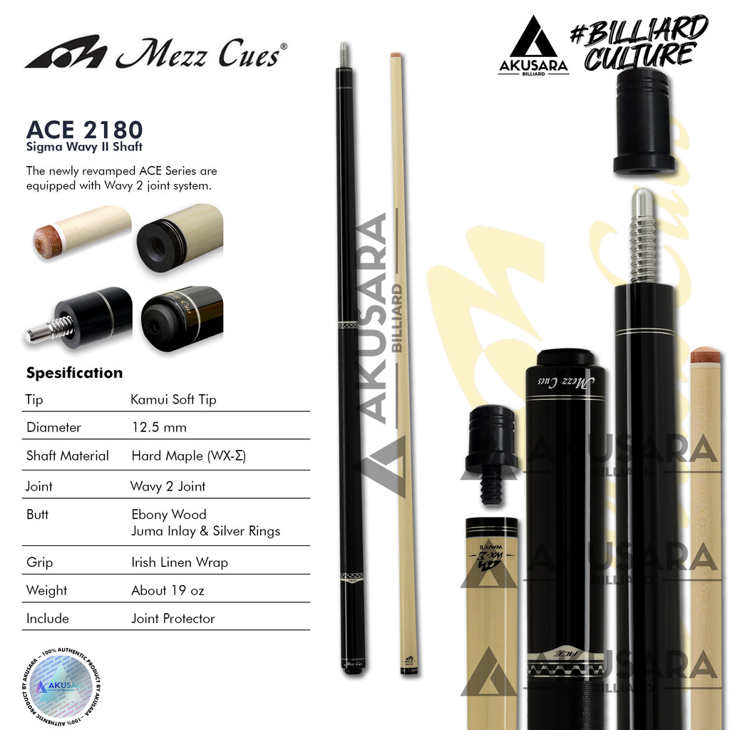 Stik Mezz Ace 2180 + Shaft WX Sigma Ebony Maple Play Cue billiard