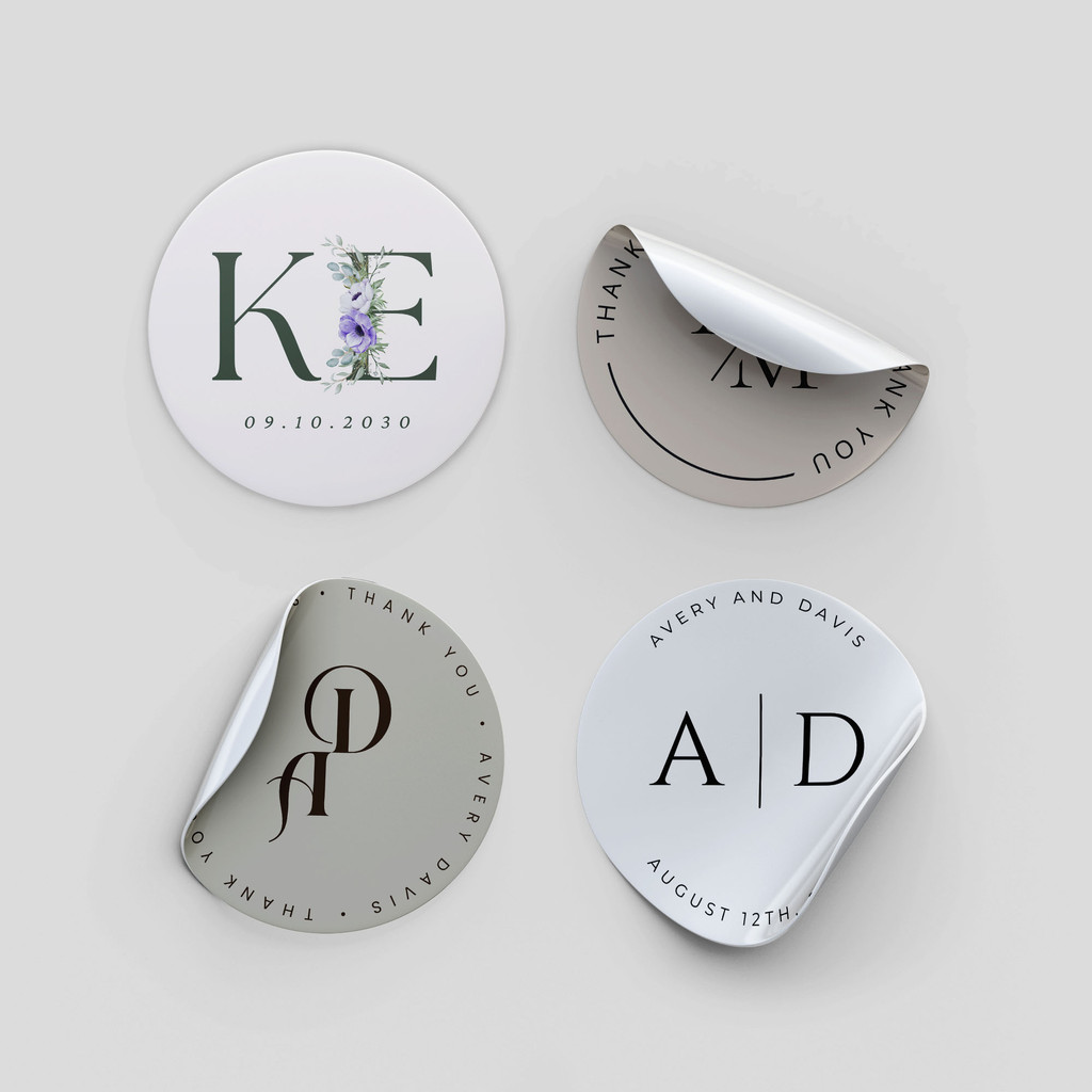 

[ISI 125pcs] Aneka Sticker Souvenir Bulat Stiker Wedding Pernikahan Lingkaran WB3