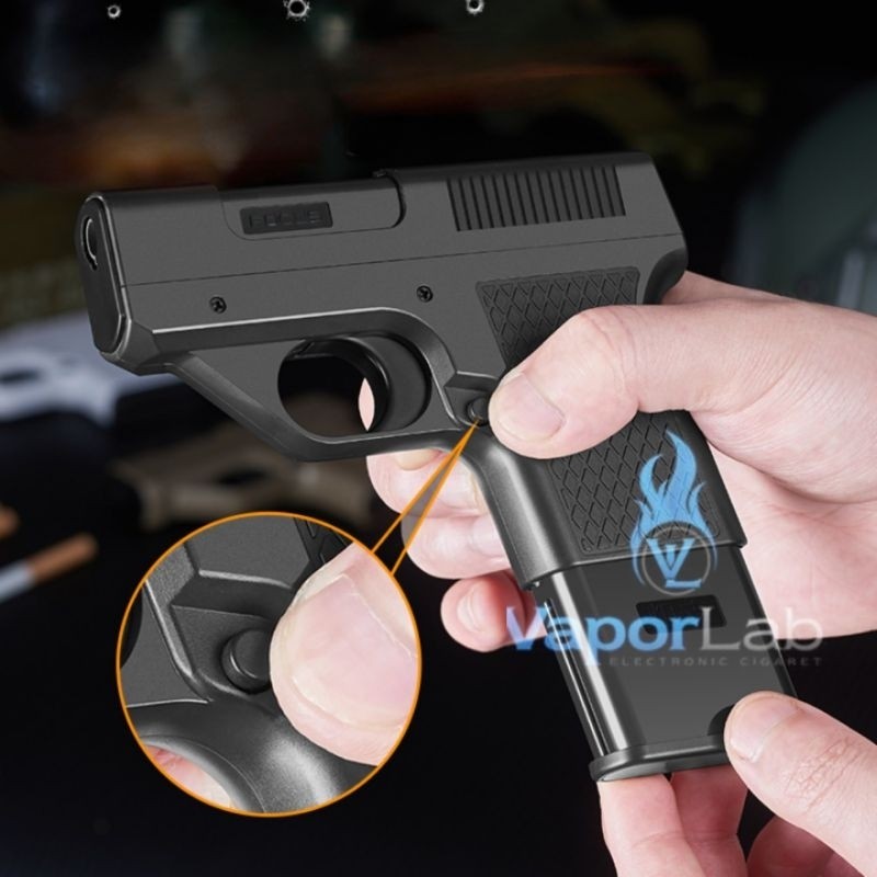 kotak box tempat rkk focus plus korek model pistol dan magazin gun lighter