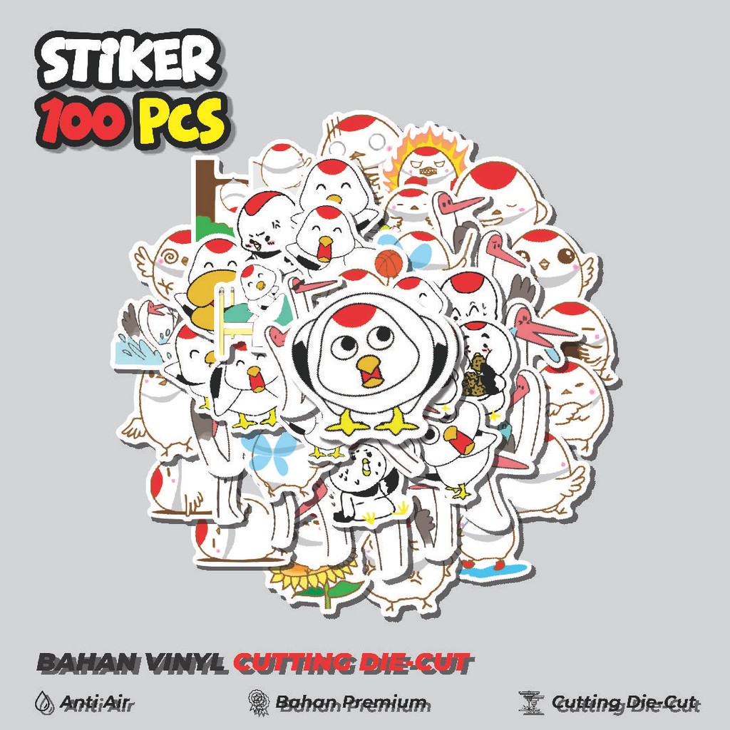 

Terbaru! 50 pcs Stiker Hewan Burung Bangau Dekorasi Lucu Kreatif untuk Notebook, Skateboard, HP