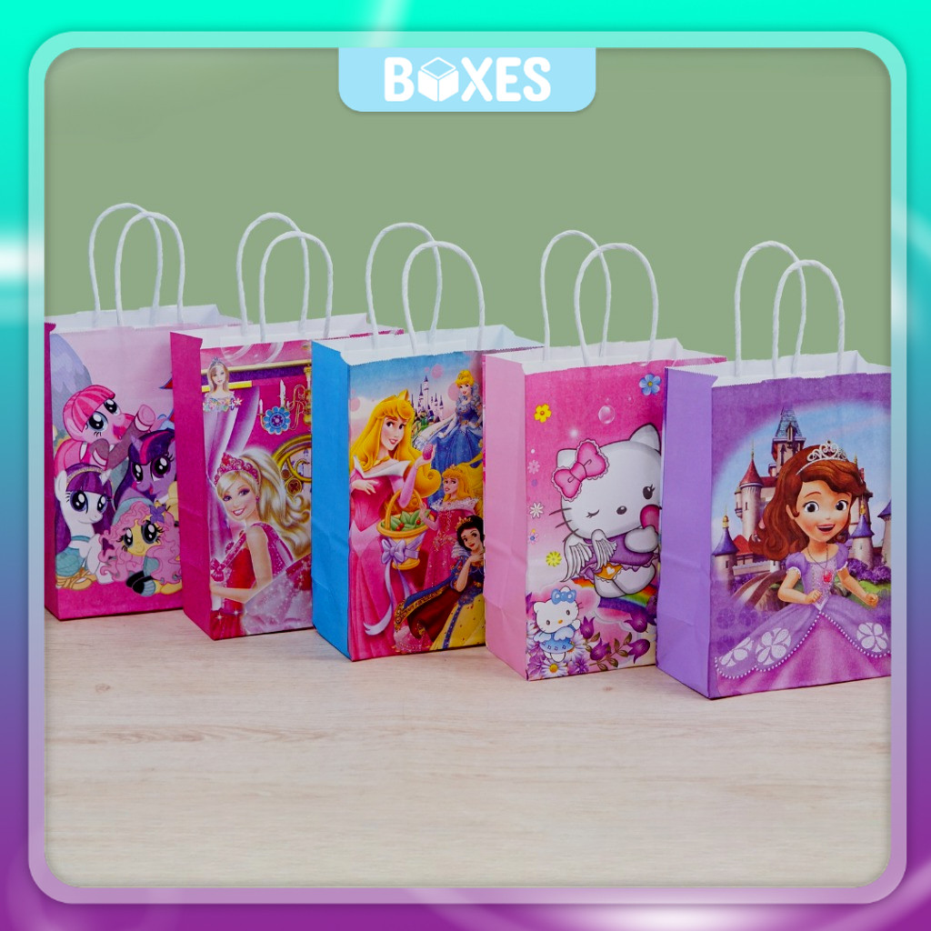 

Paper Bag Kantong Kertas Motif Princes Little pony / Goodie Bag Kraft Hampers Souvenir Ulang Tahun Anak I AK02N3