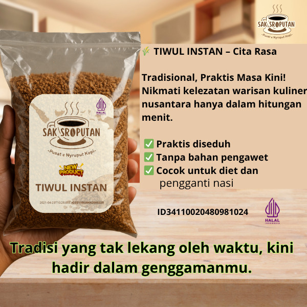 

Tiwul Instan 1 Kg halus pulen mantap beras oyek 1 kg nasi singkong 1 kg nasi tiwul kering nasi tiwul instan sego tiwul singkong oyek singkong (SS01)