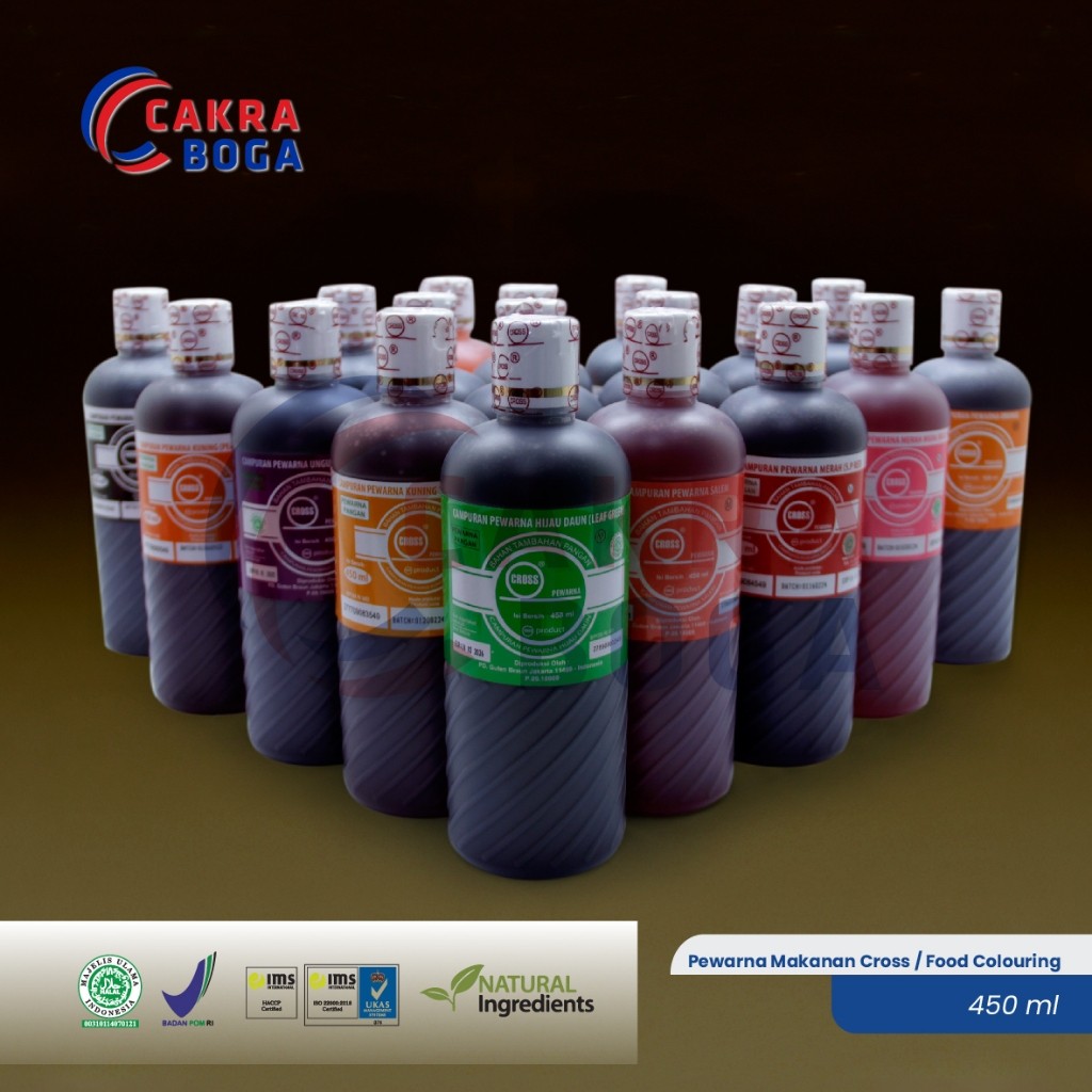 

Pewarna Makanan Cross 450 ml / Food Colouring