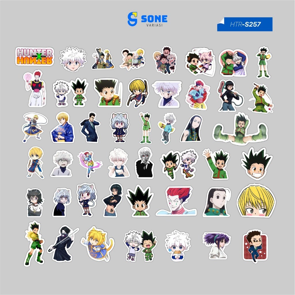 

Sticker Pack Hunter X Hunter Vinyl Waterproof untuk Laptop Thumblr Koper