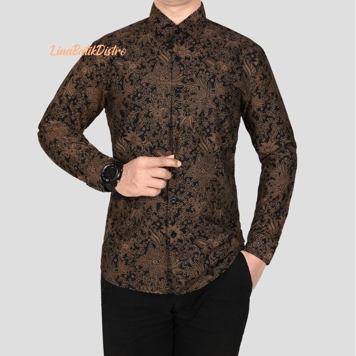 KEMEJA BATIK PRIA SLIM FIT / BAJU BATIK PRIA SLIM FIT ACS284