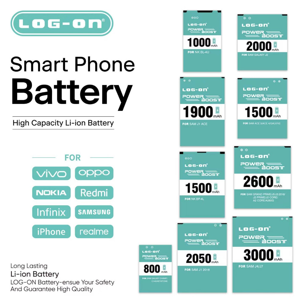 LOG ON BATERAI SAMSUNG J1 ACE BATRE POWER BOOST BATTERY