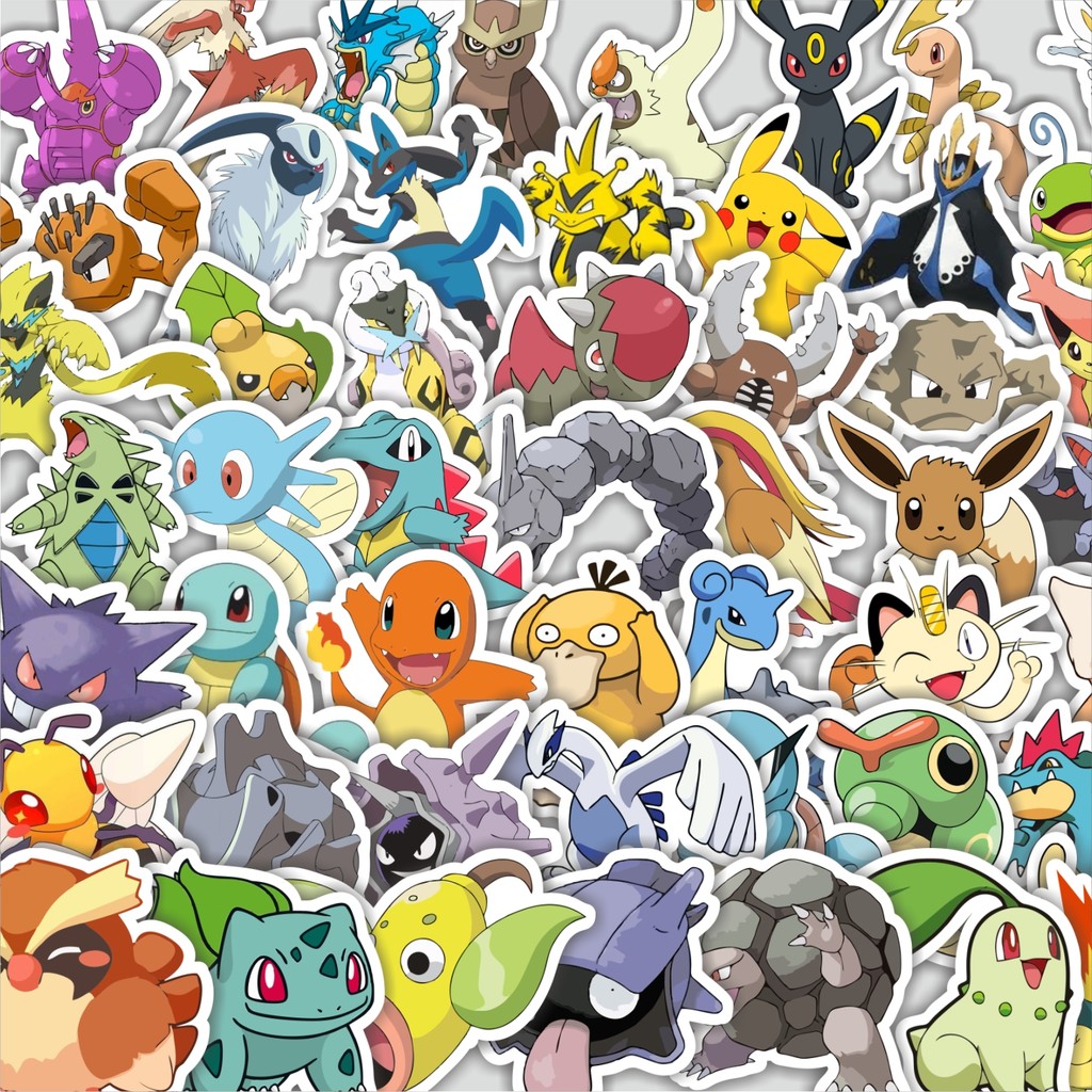 

Stiker Cutting Pack Stiker Kartun Pokémon Isi 100Pcs Series Aesthetic Lucu Keren Untuk Koper Bahan Vynil
