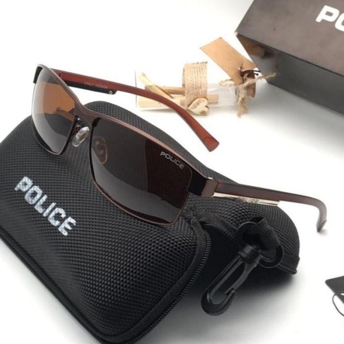 COD kacamata POLICE fashion pria 24 sunglass polarized lensa kaca cocok untuk mancing berkendara man