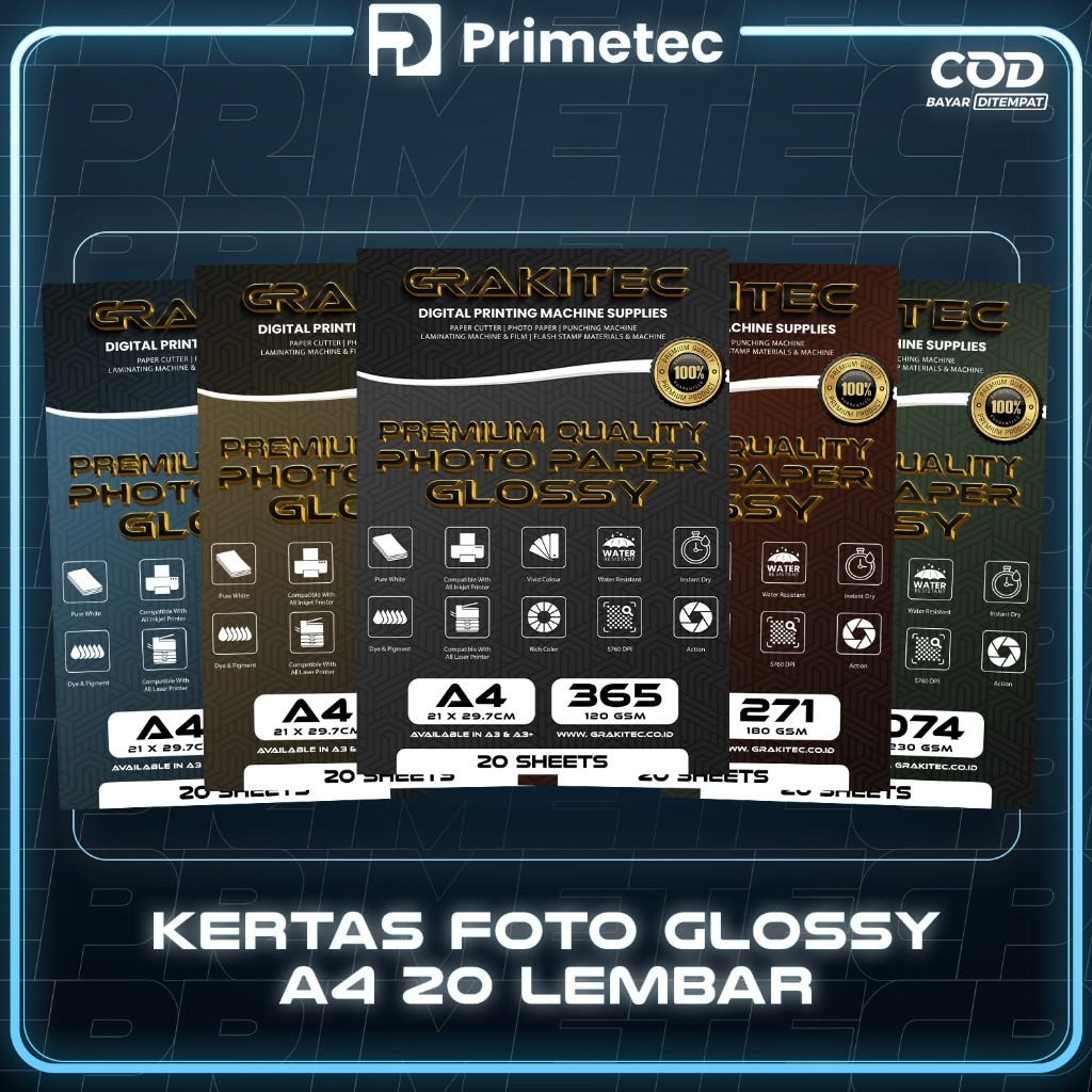

Kertas Foto Glossy A4 Glossy Photo Paper Single Side