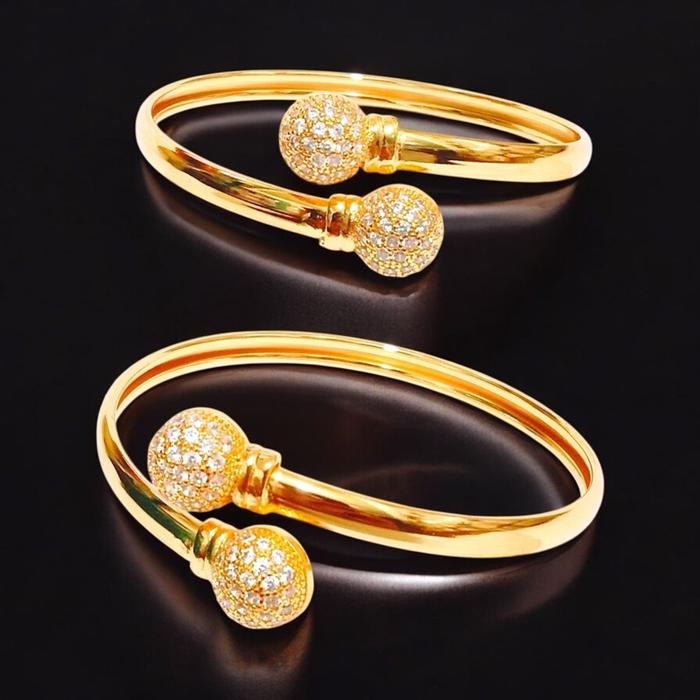 Gelang Bangle Bangkok Dewasa Model Bola Tinju Emas untuk Wanita - Bracelets