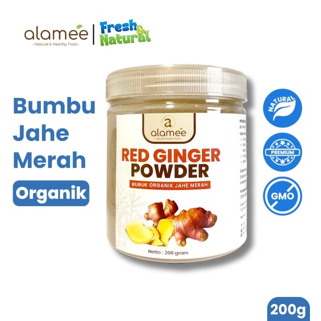 

ALAMEE Red Ginger Powder Premium Minuman Jahe Merah Bubuk Tanpa Campuran Sehat Serbuk Minuman 200gr fresh and natural