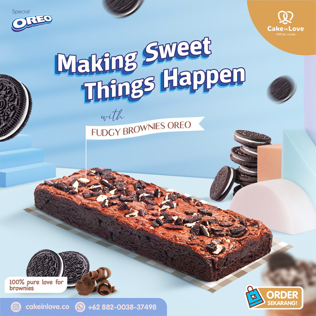 

Fudgy Brownies Oreo Made In Cake In Love