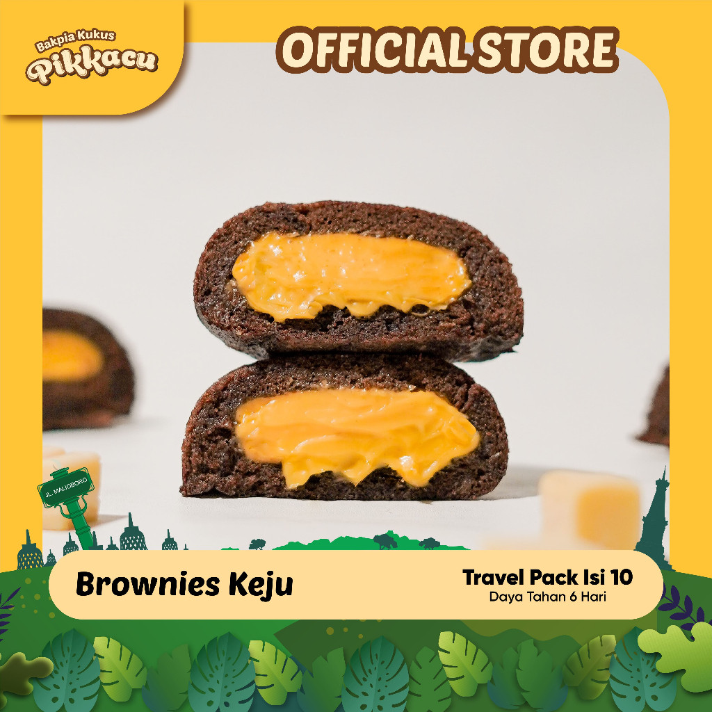 

Bakpia Kukus Pikkacu Brownis keju isi 10 Pcs