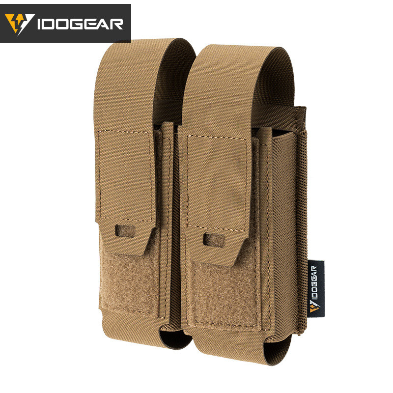 IDOGEAR Tactical Pouch Belt Double MOLLE Detachable Flip-top Multifunctional Mag Carrier Tactical To