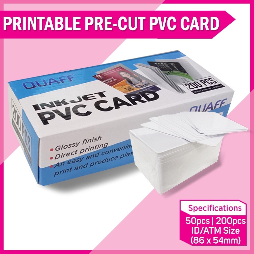 

Kertas PVC ID Card/Kartu Printable Inkjet ID CardKartu Polos PVC/PVC Blank Card/ Kartu ID Card Polos 86*54mm(200pcs)