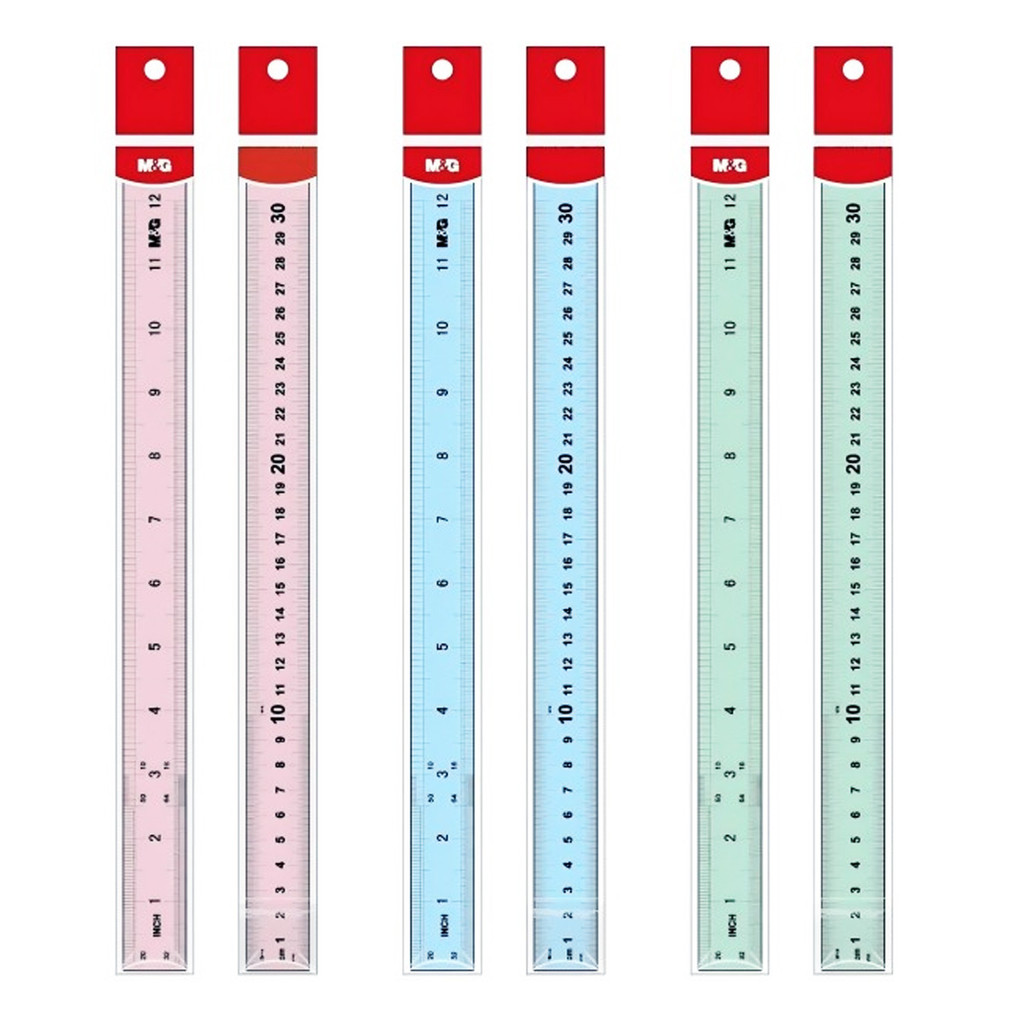 

M&G ARL960DL Penggaris Anak Sekolah Ruller Metalic 30Cm Colorful