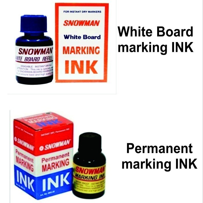 

Refill tinta spidol snowman whiteboard / refill permanent marking