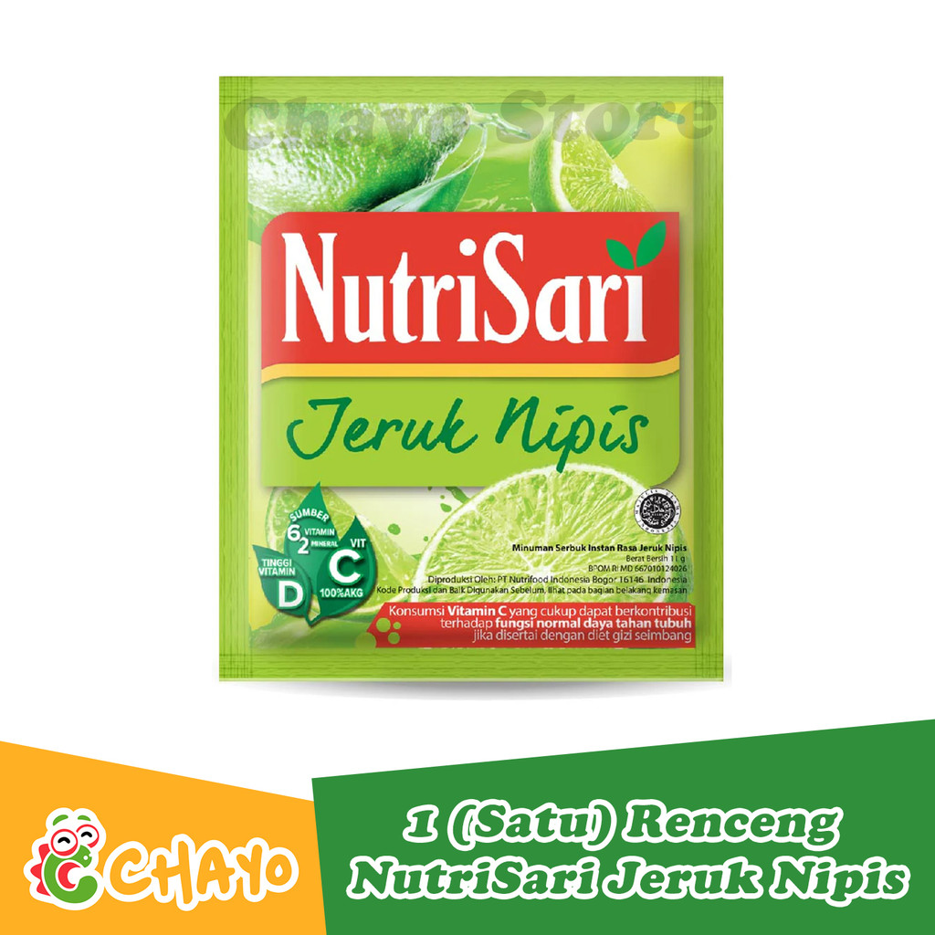 

NutriSari Jeruk Nipis 10 Sachet - Minuman Serbuk Instan Jeruk Nipis