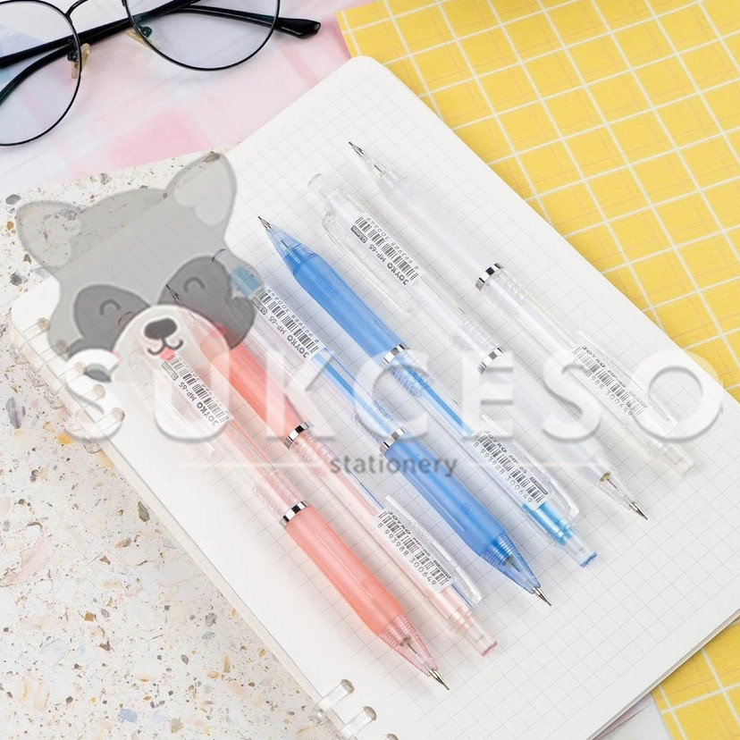 

JOYKO Mechanical Pencil MP-65 Lead 0.5mm / Pensil Mekanik SATUAN Transparant Color